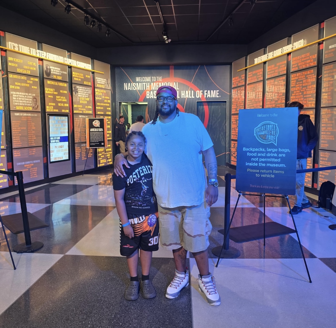 Coach Grace at the Naismith Memorial Basketball Hall of Fame